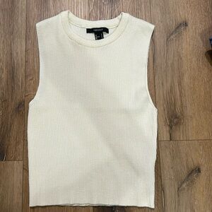 Cream knit forever 21 tank top